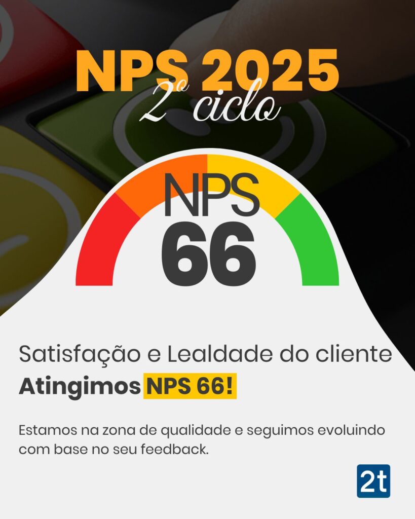 NPS do 2tech 2025 - Segundo Ciclo - Atingimos NPS 66